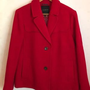 Talbots Wool Blend Single Breast Coat Sz 14